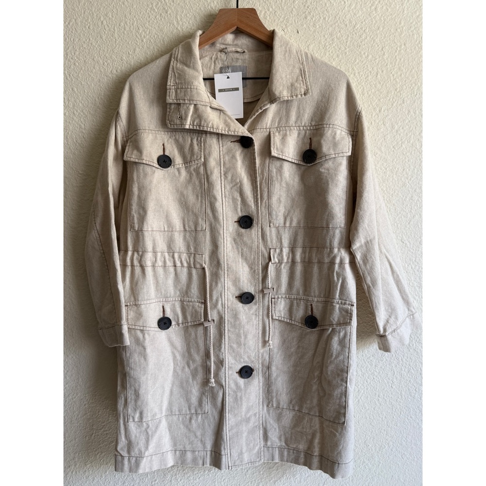 ASOS Beige Utility Jacket with Front Pockets – Size 34 – NWT - Picture 2 of 12